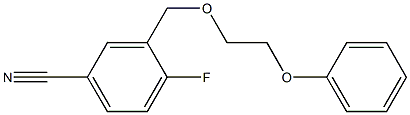 4-fluoro-3-[(2-phenoxyethoxy)methyl]benzonitrile Struktur