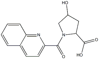 4-hydroxy-1-(quinolin-2-ylcarbonyl)pyrrolidine-2-carboxylic acid Struktur