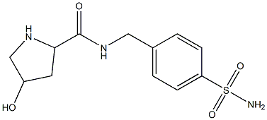 4-hydroxy-N-[(4-sulfamoylphenyl)methyl]pyrrolidine-2-carboxamide Struktur