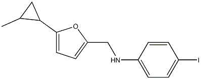 4-iodo-N-{[5-(2-methylcyclopropyl)furan-2-yl]methyl}aniline Struktur