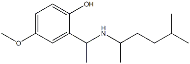 4-methoxy-2-{1-[(5-methylhexan-2-yl)amino]ethyl}phenol Struktur