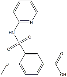 4-methoxy-3-(pyridin-2-ylsulfamoyl)benzoic acid Struktur