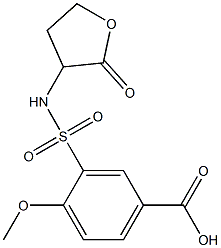 4-methoxy-3-[(2-oxooxolan-3-yl)sulfamoyl]benzoic acid Struktur