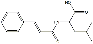 4-methyl-2-(3-phenylprop-2-enamido)pentanoic acid Struktur