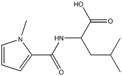 4-methyl-2-[(1-methyl-1H-pyrrol-2-yl)formamido]pentanoic acid Struktur