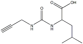 4-methyl-2-{[(prop-2-ynylamino)carbonyl]amino}pentanoic acid Struktur