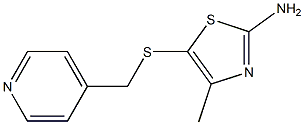 4-methyl-5-[(pyridin-4-ylmethyl)thio]-1,3-thiazol-2-amine Struktur