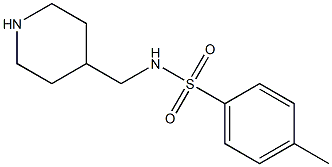 4-methyl-N-(piperidin-4-ylmethyl)benzene-1-sulfonamide Struktur