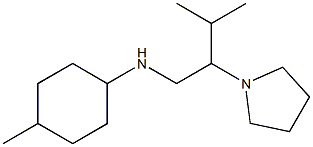 4-methyl-N-[3-methyl-2-(pyrrolidin-1-yl)butyl]cyclohexan-1-amine Struktur