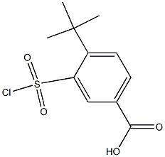 4-tert-butyl-3-(chlorosulfonyl)benzoic acid Struktur