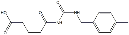 5-({[(4-methylphenyl)methyl]carbamoyl}amino)-5-oxopentanoic acid Struktur