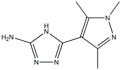 5-(1,3,5-trimethyl-1H-pyrazol-4-yl)-4H-1,2,4-triazol-3-amine Struktur