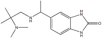 5-(1-{[2-(dimethylamino)-2-methylpropyl]amino}ethyl)-2,3-dihydro-1H-1,3-benzodiazol-2-one Struktur