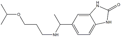 5-(1-{[3-(propan-2-yloxy)propyl]amino}ethyl)-2,3-dihydro-1H-1,3-benzodiazol-2-one Struktur