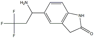 5-(1-amino-3,3,3-trifluoropropyl)-2,3-dihydro-1H-indol-2-one Struktur