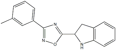 5-(2,3-dihydro-1H-indol-2-yl)-3-(3-methylphenyl)-1,2,4-oxadiazole Struktur