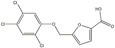 5-(2,4,5-trichlorophenoxymethyl)furan-2-carboxylic acid Struktur