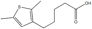 5-(2,5-dimethylthiophen-3-yl)pentanoic acid Struktur