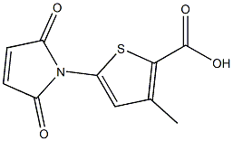 5-(2,5-dioxo-2,5-dihydro-1H-pyrrol-1-yl)-3-methylthiophene-2-carboxylic acid Struktur