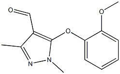 5-(2-methoxyphenoxy)-1,3-dimethyl-1H-pyrazole-4-carbaldehyde Struktur