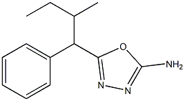 5-(2-methyl-1-phenylbutyl)-1,3,4-oxadiazol-2-amine Struktur