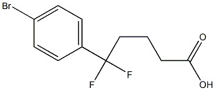 5-(4-bromophenyl)-5,5-difluoropentanoic acid Struktur