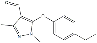 5-(4-ethylphenoxy)-1,3-dimethyl-1H-pyrazole-4-carbaldehyde Struktur