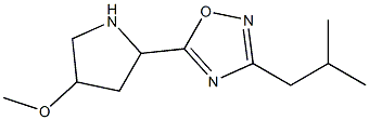 5-(4-methoxypyrrolidin-2-yl)-3-(2-methylpropyl)-1,2,4-oxadiazole Struktur