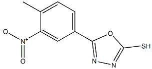 5-(4-methyl-3-nitrophenyl)-1,3,4-oxadiazole-2-thiol Struktur