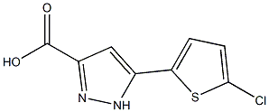 5-(5-chlorothien-2-yl)-1H-pyrazole-3-carboxylic acid Struktur