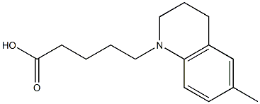 5-(6-methyl-1,2,3,4-tetrahydroquinolin-1-yl)pentanoic acid Struktur