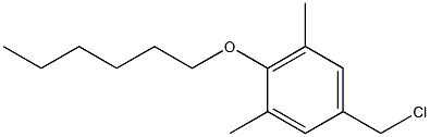 5-(chloromethyl)-2-(hexyloxy)-1,3-dimethylbenzene Struktur