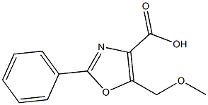 5-(methoxymethyl)-2-phenyl-1,3-oxazole-4-carboxylic acid Struktur