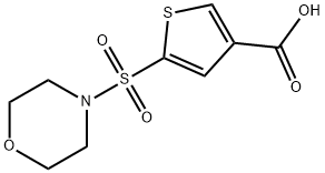 5-(morpholine-4-sulfonyl)thiophene-3-carboxylic acid Struktur