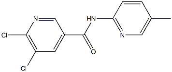 5,6-dichloro-N-(5-methylpyridin-2-yl)pyridine-3-carboxamide Struktur