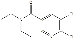 5,6-dichloro-N,N-diethylpyridine-3-carboxamide Struktur