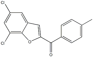 5,7-dichloro-2-[(4-methylphenyl)carbonyl]-1-benzofuran Struktur