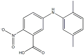 5-[(2,5-dimethylphenyl)amino]-2-nitrobenzoic acid Struktur