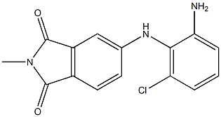 5-[(2-amino-6-chlorophenyl)amino]-2-methyl-2,3-dihydro-1H-isoindole-1,3-dione Struktur