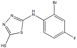 5-[(2-bromo-4-fluorophenyl)amino]-1,3,4-thiadiazole-2-thiol Struktur