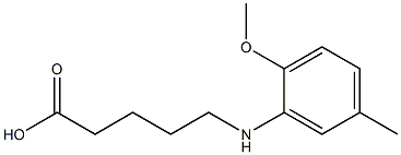 5-[(2-methoxy-5-methylphenyl)amino]pentanoic acid Struktur