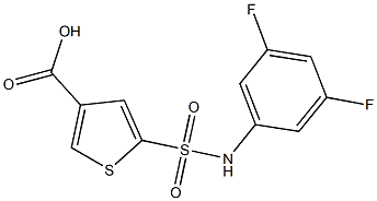 5-[(3,5-difluorophenyl)sulfamoyl]thiophene-3-carboxylic acid Struktur