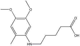 5-[(4,5-dimethoxy-2-methylphenyl)amino]pentanoic acid Struktur