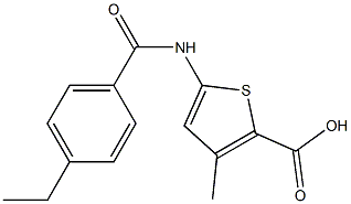 5-[(4-ethylbenzene)amido]-3-methylthiophene-2-carboxylic acid Struktur