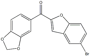 5-[(5-bromo-1-benzofuran-2-yl)carbonyl]-2H-1,3-benzodioxole Struktur