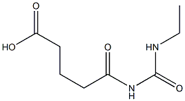 5-[(ethylcarbamoyl)amino]-5-oxopentanoic acid Struktur