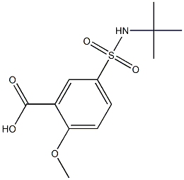 5-[(tert-butylamino)sulfonyl]-2-methoxybenzoic acid Struktur