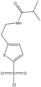 5-[2-(isobutyrylamino)ethyl]thiophene-2-sulfonyl chloride Struktur