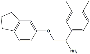 5-[2-amino-2-(3,4-dimethylphenyl)ethoxy]-2,3-dihydro-1H-indene Struktur