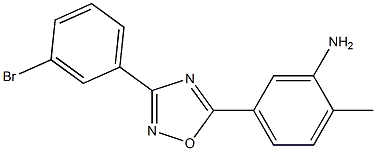 5-[3-(3-bromophenyl)-1,2,4-oxadiazol-5-yl]-2-methylaniline Struktur